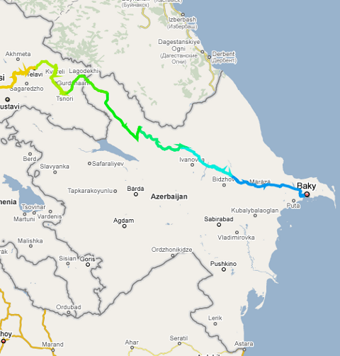 Strecke Azerbaijan