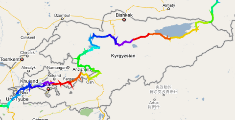 Strecke Kirgistan