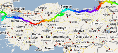 Strecke Türkei