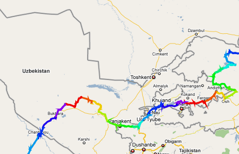 Strecke Usbekistan